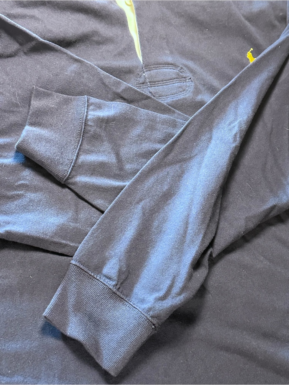 NWTRalph Lauren Iconic Rugby Men’s Shirt Navy Long Sleeve Polo W/ White Collar - Picture 7 of 9